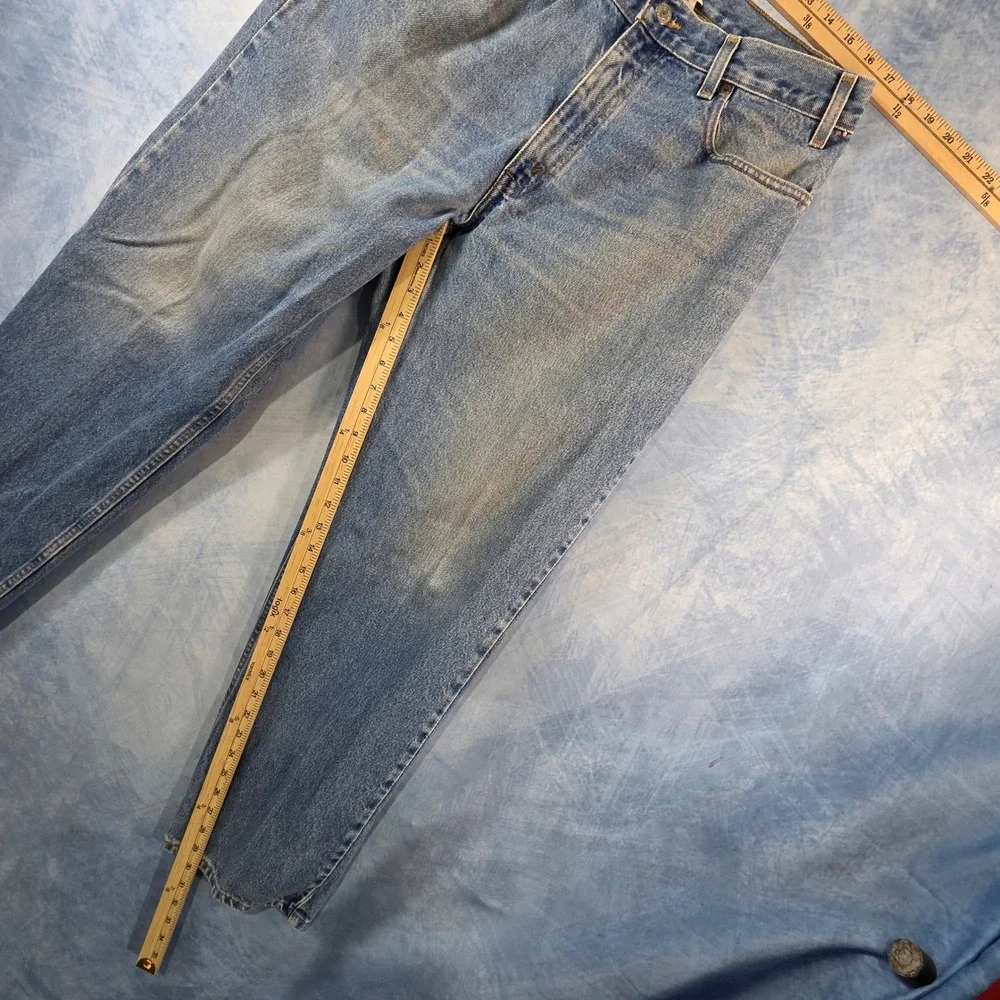 Y2K 2002 Levis Relaxed Straight‎ Leg Jeans Light Wash Blue Denim Mens 550 Style